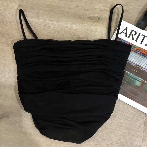 Black Ruched Babaton Top - Picture 3 of 5